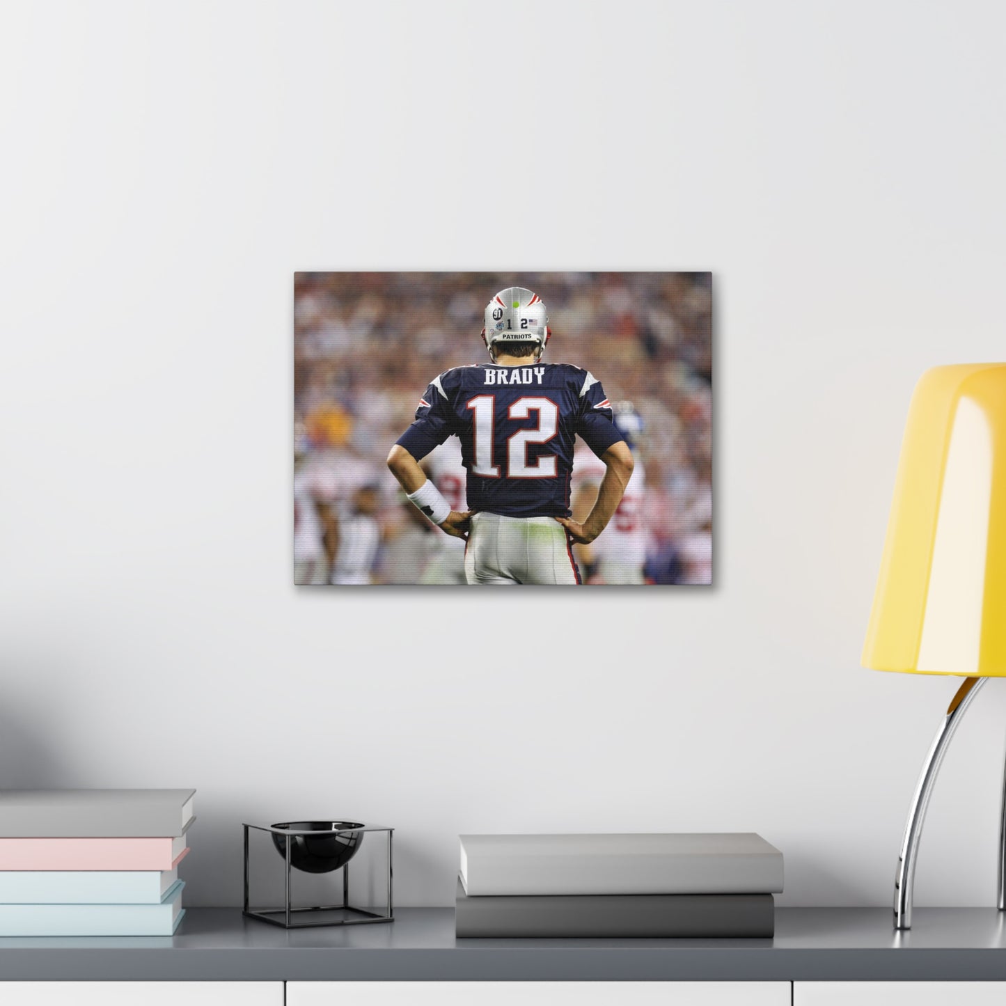 Tom Brady Back Of Twelve Jersey New England Patriots Canvas Wall Art