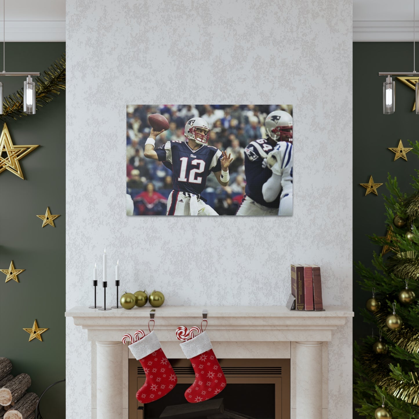 Tom Brady Making A Play With The New England Patriots Canvas Wall Art